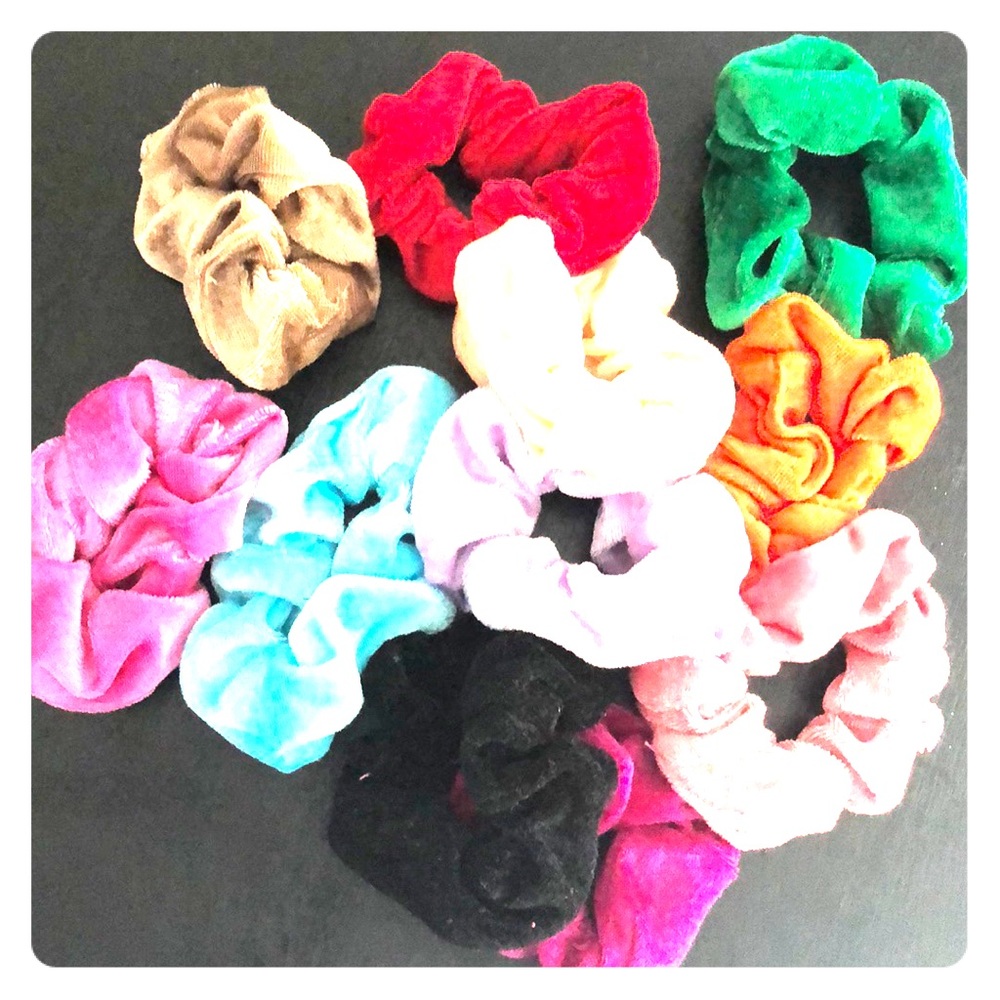 10 Velvet Scrunchies